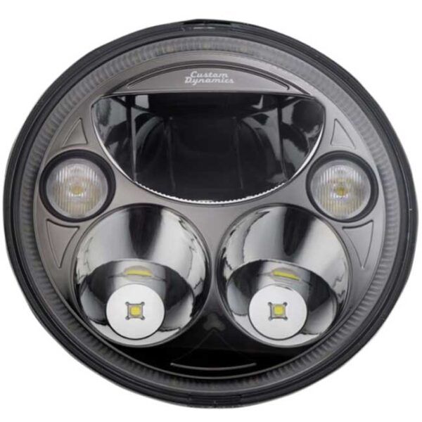 7" TruBEAM® LED Black Headlamp for Indian Chief and Springfield Model Motorcycles. Evil Empire Designs New and Custom Parts for All Models of Indian Motorcycles.